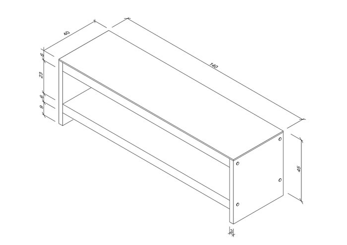 Hanah Home Soporte de TV TV301 en Nogal